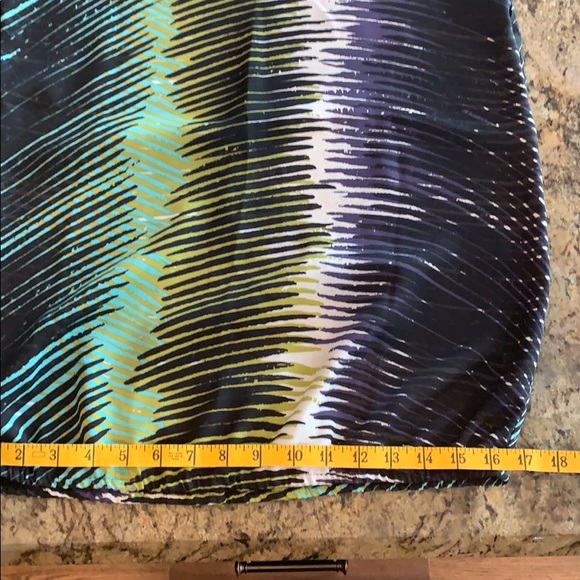 LOFT Sleeveless Black, Purple, Green, White, Teal Blouse, XS - Picture 6 of 6